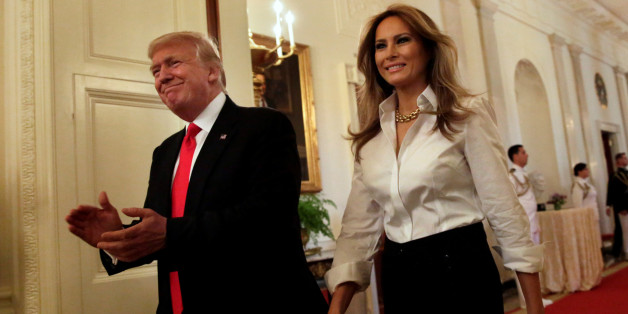 US-Präsident Donald Trump und seine First Lady Melania Trump leben jetzt gemeinsam im Weißen Haus