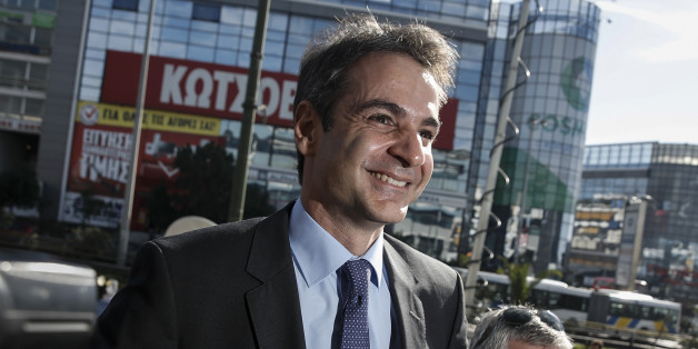 Newly elected leader of Greece's conservative New Democracy party Kyriakos Mitsotakis arrives at the party's headquarters, a day after winning the party elections, in Athens, Greece January 11, 2016. REUTERS/Alkis Konstantinidis