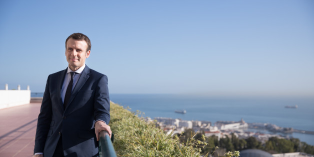 ALGER, ALGERIA - FEBRUARY 14: Former French Economy Minister, Founder and Leader of the political movement 'En Marche !' and candidate for the 2017 French Presidential Election Emmanuel Macron poses on a terrace on February 14, 2017 in Alger, Algeria. Emmanuel Macron is traveling to Algeria on 13 and 14 February to meet ministers and politicians. (Photo by Soazig De La Moissonniere/IP3/Getty Images)