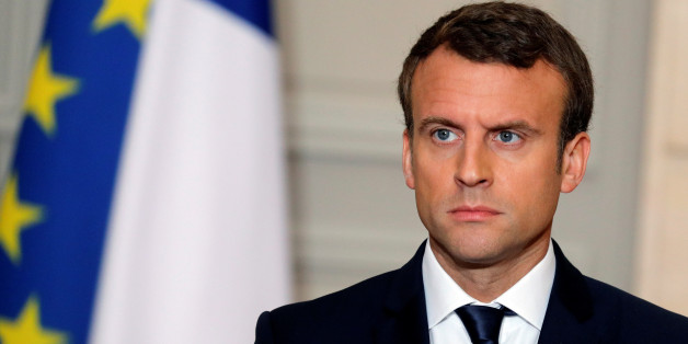 French President Emmanuel Macron attends a press conference at the Elysee Palace in Paris, France, June 12, 2017. REUTERS/Philippe Wojazer