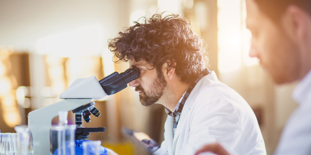 Science lab workers