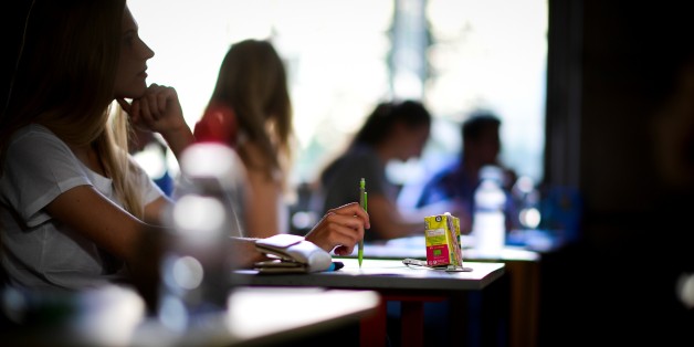 Pupils take part in the first written test in philosophy as part of the Baccalaureat (France's high school diploma) at a school in Paris on June 15, 2017. / AFP PHOTO / Martin BUREAU (Photo credit should read MARTIN BUREAU/AFP/Getty Images)