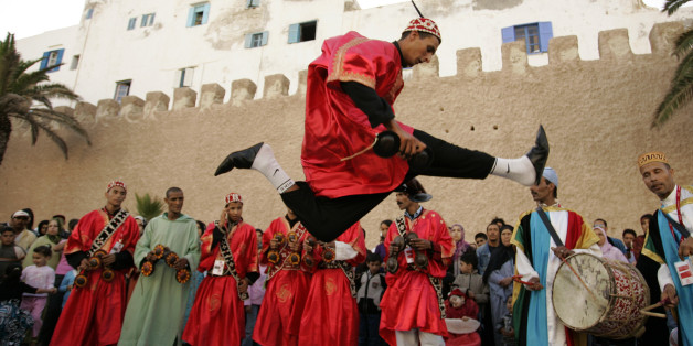 A dancer performs during the annual Gnaoua Music Festival in Essaouira June 25, 2009. The festival features a mixture of traditional Moroccan and world music, and performances where dancers sometimes go into a trance.
REUTERS/Rafael Marchante (MOROCCO SOCIETY)