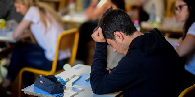 Pupils take part in the first written test in philosophy as part of the Baccalaureat (France's high school diploma) at a school in Paris on June 15, 2017. / AFP PHOTO / Martin BUREAU (Photo credit should read MARTIN BUREAU/AFP/Getty Images)