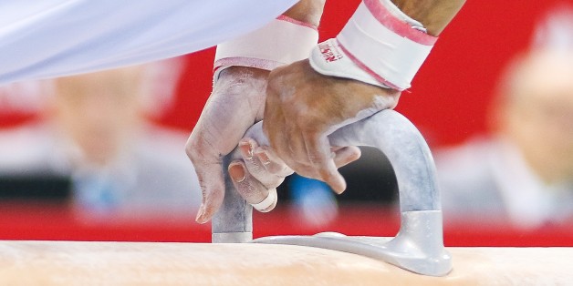 BAKU, AZERBAIJAN - MAY 15: Arican Ferhat of Turkey competes in the Men's Pommel Horse Final during day four of Baku 2017, 4th Islamic Solidarity Games at the National Gymnastics Arena on May 15, 2017 in Baku, Azerbaijan. (Photo by Aziz Karimov/Anadolu Agency/Getty Images)
