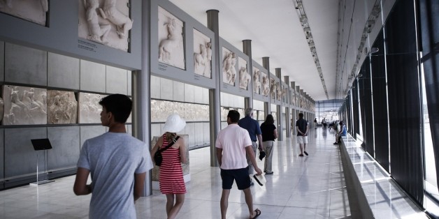 ATHENS, GREECE - DECEMBER 01: A view of the Acropolis Museum in Athens, Greece on December 01, 2016. Acropolis Museum, opened in 2009, has an average of 4,000 visitors per day. Four thousand historical findings are exhibited at the Acropolis Museum with the exhibition area of 14 thousand square meters. (Photo by Ayhan Mehmet/Anadolu Agency/Getty Images)