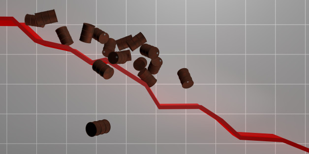 symbolic view of the falling oil price