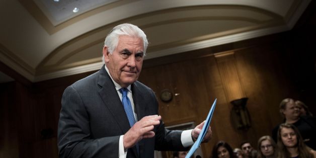 US Secretary of State Rex Tillerson arrives for a hearing of the Senate Foreign Relations Committee on Capitol Hill June 13, 2017 in Washington, DC. / AFP PHOTO / Brendan Smialowski (Photo credit should read BRENDAN SMIALOWSKI/AFP/Getty Images)