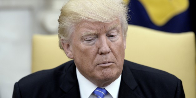 WASHINGTON, DC - JUNE 20: US President Donald Trump looks on during a meeting with President Petro Poroshenko of Ukraine in the Oval Office of the White House on June 20, 2017 in Washington, DC. (Photo by Olivier Douliery-Pool/Getty Images)