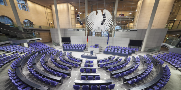 This is the room where the German Bundestag, or Parliament meets. Reichstag building. Berlin, Germany