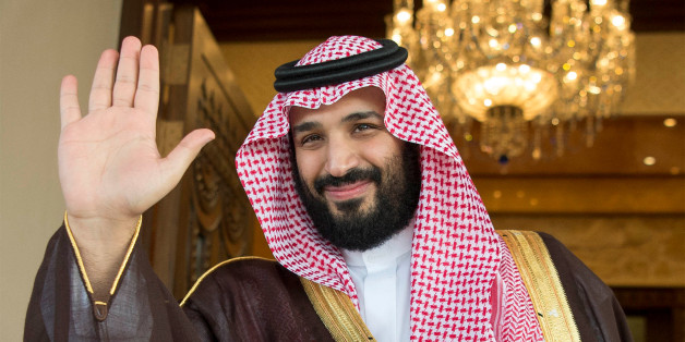 Saudi Deputy Crown Prince Mohammed bin Salman waves as he meets with Philippine President Rodrigo Duterte in Riyadh, Saudi Arabia, April 11, 2017. Bandar Algaloud/Courtesy of Saudi Royal Court/Handout via REUTERS ATTENTION EDITORS - THIS PICTURE WAS PROVIDED BY A THIRD PARTY. FOR EDITORIAL USE ONLY.