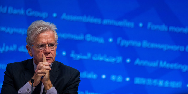 IMF Spokesman Gerry Rice attends a press conference at the 2016 Annual Meetings of the International Monetary Fund Headquarters and the World Bank Group at the IMF on October 6, 2016 in Washington, DC. / AFP / ZACH GIBSON (Photo credit should read ZACH GIBSON/AFP/Getty Images)