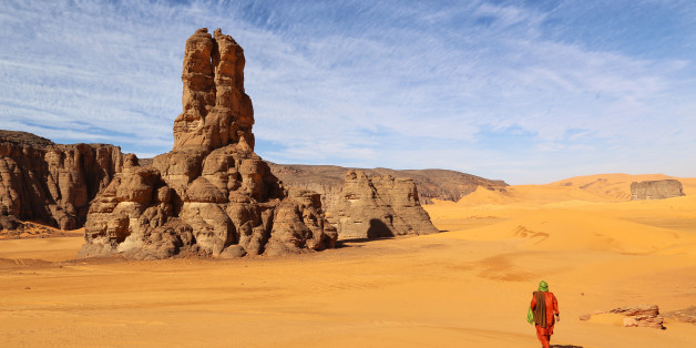 The Famous 'Moul Nagga' rock in the Algerian Sahara near the borders with Libya and Niger.