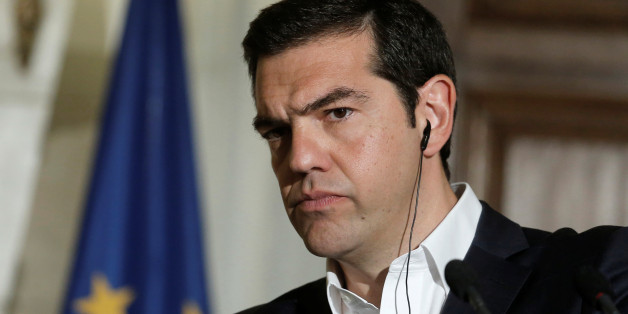 Greek Prime Minister Alexis Tsipras attends a joint news conference with his Turkish counterpart Binali Yildirim after their meeting at the Maximos Mansion in Athens, Greece, June 19, 2017. REUTERS/Costas Baltas