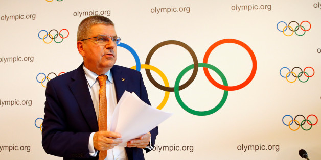 Le président du Comité international olympique (CIO), Thomas Bach, après une conférence de presse à Lausanne, Suisse, le 9 juin 2017.