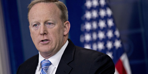 Sean Spicer, White House press secretary, speaks during a press briefing at the White House in Washington, D.C., U.S., on Monday, June 26, 2017. The U.S. Supreme Court cleared much of President Donald Trump's travel ban to take effect this week and agreed to hear arguments in the fall, giving the president at least partial vindication for his claims of sweeping power over the nations borders. Photographer: Andrew Harrer/Bloomberg via Getty Images