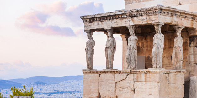 Statues of The Porch of the Caryatids in Acropolis, Athens