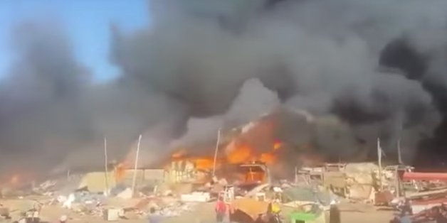 Un énorme incendie se déclare à "Souk Assalihine" sans faire de victimes