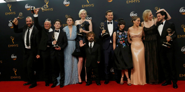 The cast of HBO's "Game of Thrones" pose backstage with their award for Oustanding Drama Series at the 68th Primetime Emmy Awards in Los Angeles, California U.S., September 18, 2016. REUTERS/Mario Anzuoni TPX IMAGES OF THE DAY