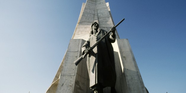 ALGERIA - MARCH 5: Maqam Echahid, the Martyrs' Memorial, 1982, commemorating the Algerian war for independence (1954-1962), detail, Algiers, Algeria. (Photo by DeAgostini/Getty Images)