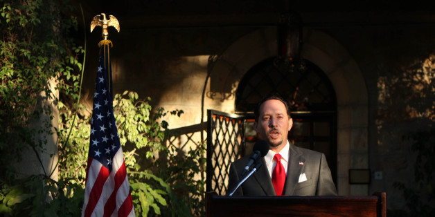 US Consul General of Jerusalem Daniel Rubinstein delivers a speech during a reception for the upcoming American Independence Day on 4th of July at the American consulate in Jerusalem on June 30, 2010. AFP PHOTO/GALI TIBBON/POOL (Photo credit should read GALI TIBBON/AFP/Getty Images)