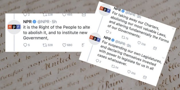 Ein Radiosender twittert die Unabhängigkeitserklärung - dann rasten Trump-Fans völlig aus
