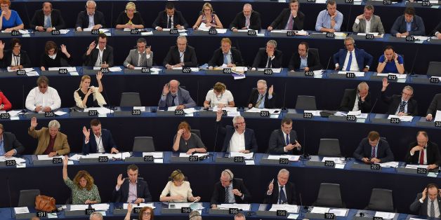 Members of the European Parliament take part in a voting session at the European Parliament in Strasbourg, eastern France, on July 5, 2017.
The European Parliament overwhelmingly approved a first-ever EU-Cuba cooperation deal, overlooking lingering concerns about human rights violations in the communist-ruled country. / AFP PHOTO / FREDERICK FLORIN (Photo credit should read FREDERICK FLORIN/AFP/Getty Images)