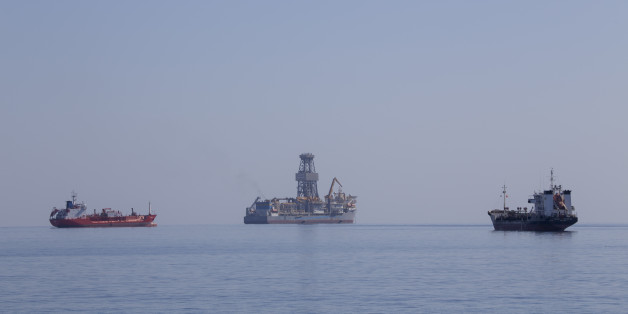 LIMASSOL, CYPRUS - NOVEMBER 04: The drillship Pacific Khamsin on November 04, 2016 in Limassol, Cyprus.Total will likely commence exploring for gas in their offshore Block 11 concession in early 2017.Noble Energy received the concession to explore block 12 in October 2008. In August 2011, Noble entered into a production-sharing agreement with the Cypriot government regarding the block's commercial development. The Cyprus A gas field is a Cypriot natural gas field that was discovered in 2011. It will begin production in 2015 and will produce natural gas and condensates. The total proven reserves of the Cyprus A gas field are around 7 trillion cubic feet and production is slated to be around 300 million cubic feet/day. (Photo by Athanasios Gioumpasis/Getty Images)
