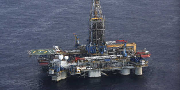 The Homer Ferrington gas drilling rig, operated by Noble Energy and drilling in an offshore block on concession from the Cypriot government, is seen during President Demetris Christofias' visit in the east Mediterranean, Nicosia November 21, 2011. The visit is part of an exploration project condemned by rival Turkey in a row over offshore hydrocarbon deposits. REUTERS/Cyprus Public Information Office/Handout (CYPRUS - Tags: ENERGY POLITICS BUSINESS) FOR EDITORIAL USE ONLY. NOT FOR SALE FOR MARKETING OR ADVERTISING CAMPAIGNS. THIS IMAGE HAS BEEN SUPPLIED BY A THIRD PARTY. IT IS DISTRIBUTED, EXACTLY AS RECEIVED BY REUTERS, AS A SERVICE TO CLIENTS