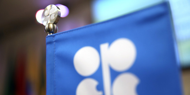 An OPEC flag stands on the desk during a news conference following the 172nd Organization of Petroleum Exporting Countries (OPEC) meeting in Vienna, Austria, on Thursday, May 25, 2017. OPEC extended oil production cuts for nine more months after last year's landmark agreement failed to eliminate the global oversupply or achieve a sustained price recovery. Photographer: Akos Stiller/Bloomberg via Getty Images