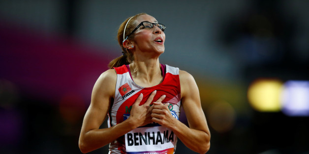 Athletics - IAAF World ParaAthletics Championships - London, Britain - July 14, 2017 Morocco's Sanaa Benhama celebrates winning the Women's 1500m T13 Final Action Images via Reuters/Peter Cziborra