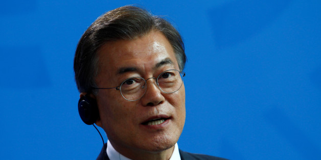 South Korean President Moon Jae-in attends a news conference in Berlin, Germany July 5, 2017. REUTERS/Michele Tantussi