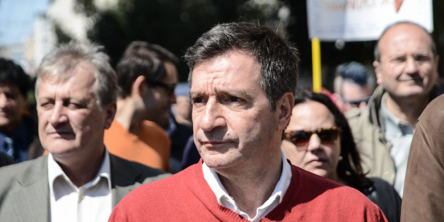 Giorgos Kaminis, major of Athens attending the Antiracism Day in Athens. Thousands unite to celebrate International Day Against Racism on March 21, 2015 (Photo by Wassilios Aswestopoulos/NurPhoto) (Photo by NurPhoto/NurPhoto via Getty Images)