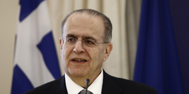 Cyprus' Foreign Minister Yannakis Kasoulidis addresses journalists during a news conference in Athens March 6, 2013. REUTERS/John Kolesidis (GREECE - Tags: POLITICS)