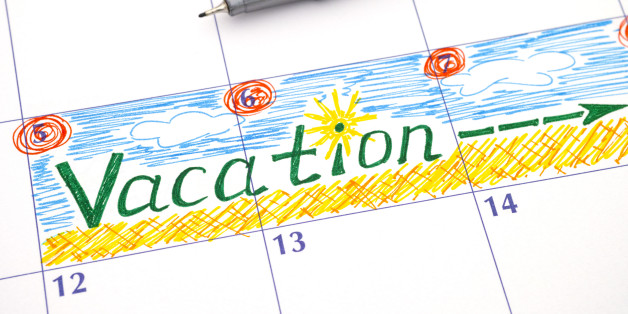 Reminder Vacation in calendar with pen