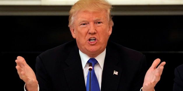 U.S. President Donald trump speaks during a lunch meeting with Senate Republicans to discuss healthcare at the White House in Washington, U.S., July 19, 2017. REUTERS/Kevin Lamarque