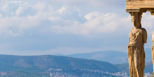 View from the Caryatids, Parthenon, Athens, Greece