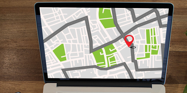 GPS Map to Route Destination network connection Location Street Map with GPS Icons Navigation