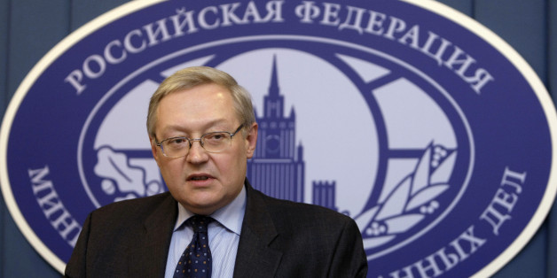 Russia's Deputy Foreign Minister Sergei Ryabkov speaks during a news briefing in the main building of Foreign Ministry in Moscow, December 15, 2008. Ryabkov and U.S. Under-Secretary of State for Arms Control and International Security John Rood met behind closed doors to discuss a replacement to the START-1 pact which expires in December 2009. REUTERS/Denis Sinyakov (RUSSIA)