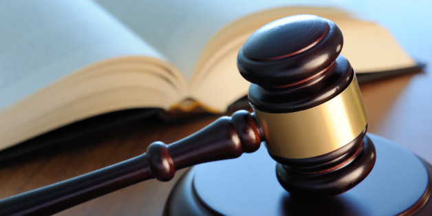 Gavel and book on a table