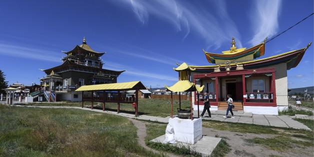 BURYATIA, RUSSIA - JULY 10, 2017: People at Ivolginsky Datsan, a Buddhist Temple, in the village of Verkhnyaya Ivolga. Kirill Kukhmar/TASS (Photo by Kirill Kukhmar\TASS via Getty Images)