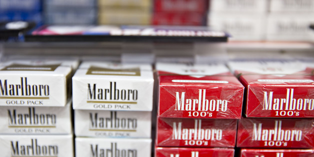 Philip Morris Marlboro brand cigarettes are displayed for sale at a gas station in Tiskilwa, Illinois, U.S., on Wednesday, July 12, 2017. Philip Morris International Inc. is scheduled to report quarterly earnings on July 20. Photographer: Daniel Acker/Bloomberg via Getty Images