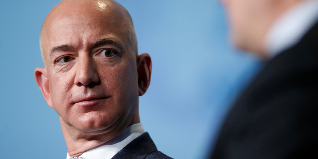 Jeff Bezos, founder of Blue Origin and CEO of Amazon, speaks about the future plans of Blue Origin during an address to attendees at Access Intelligence's SATELLITE 2017 conference in Washington, U.S., March 7, 2017. REUTERS/Joshua Roberts
