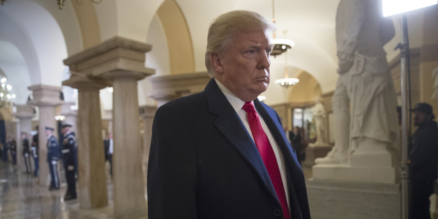 President-elect Donald Trump walks through the Crypt at the Capitol to his inauguration ceremony in Washington, Friday, Jan. 20, 2017. Trump, a real estate mogul and reality television star who upended American politics and energized voters angry with Washington, will be sworn in as the 45th president of the United States, putting Republicans in control of the White House for the first time in eight years. REUTERS/J. Scott Applewhite/Pool)