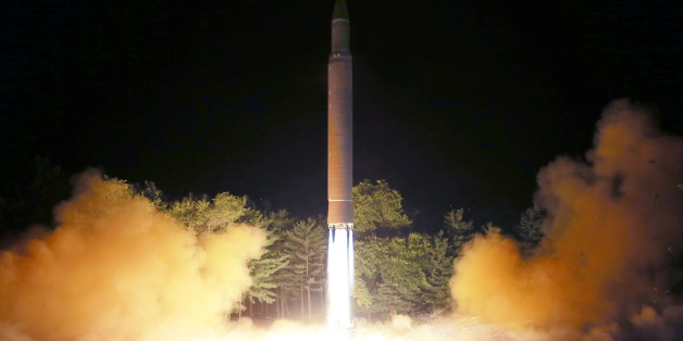 Intercontinental ballistic missile (ICBM) Hwasong-14 is pictured during its second test-fire in this undated picture provided by KCNA in Pyongyang on July 29, 2017. KCNA via Reuters ATTENTION EDITORS - THIS IMAGE WAS PROVIDED BY A THIRD PARTY. REUTERS IS UNABLE TO INDEPENDENTLY VERIFY THIS IMAGE. SOUTH KOREA OUT. NO THIRD PARTY SALES. NOT FOR USE BY REUTERS THIRD PARTY DISTRIBUTORS.Ã TPX IMAGES OF THE DAY