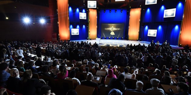 People attend the 8th International Arab Film Festival (FIOFA) on June 3, 2015, in Oran Algeria. A total of 38 films from 17 Arab and Western countries are in competition during the festival. AFP PHOTO/FAROUK BATICHE (Photo credit should read FAROUK BATICHE/AFP/Getty Images)