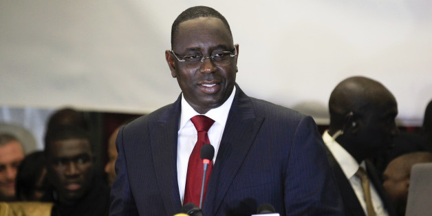 Senegalese opposition presidential candidate Macky Sall speaks at a celebratory news conference in the capital Dakar March 25, 2012. Senegal's long-serving leader Abdoulaye Wade admitted defeat in the presidential election, congratulating his rival Sall, a move seen as bolstering the West African state's democratic credentials in a region fraught with political chaos. REUTERS/Joe Penney (SENEGAL - Tags: POLITICS ELECTIONS PROFILE)
