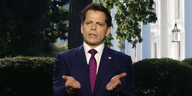 WASHINGTON, DC - JULY 26: White House Communications Director Anthony Scaramucci speaks on a morning television show, from the north lawn of the White House on July 26, 2017 in Washington, DC. (Photo by Mark Wilson/Getty Images)