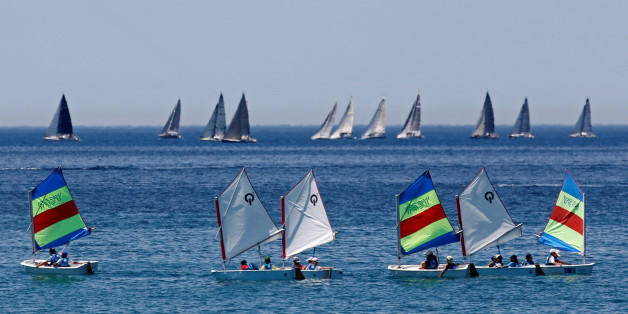 Boats sail off from Marseille's harbour, France, July 6, 2017. REUTERS/Jean-Paul Pelissier