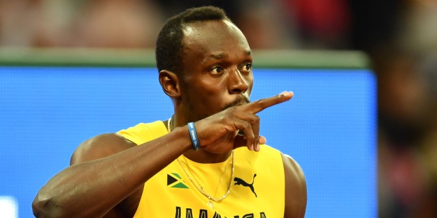 LONDON, UNITED KINGDOM - AUGUST 04: Usain Bolt of Jamaica gestures during the 'IAAF Athletics World Championships London 2017' at London Stadium in the Queen Elizabeth Olympic Park in London, United Kingdom on August 4, 2017. (Photo by Mustafa Yalcin/Anadolu Agency/Getty Images)